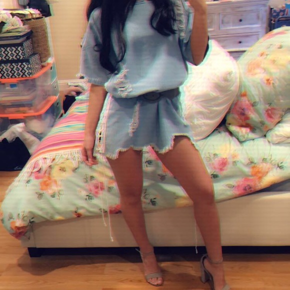 Fashion Nova Denim Dress✨ Size S/M - Picture 1 of 6